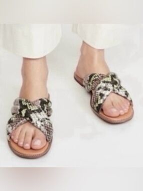 Madewell Snake Embossed Slides
